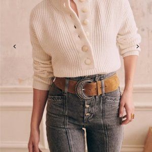 Sezane Maxime Trousers in Grey Sz 8 BNWOT